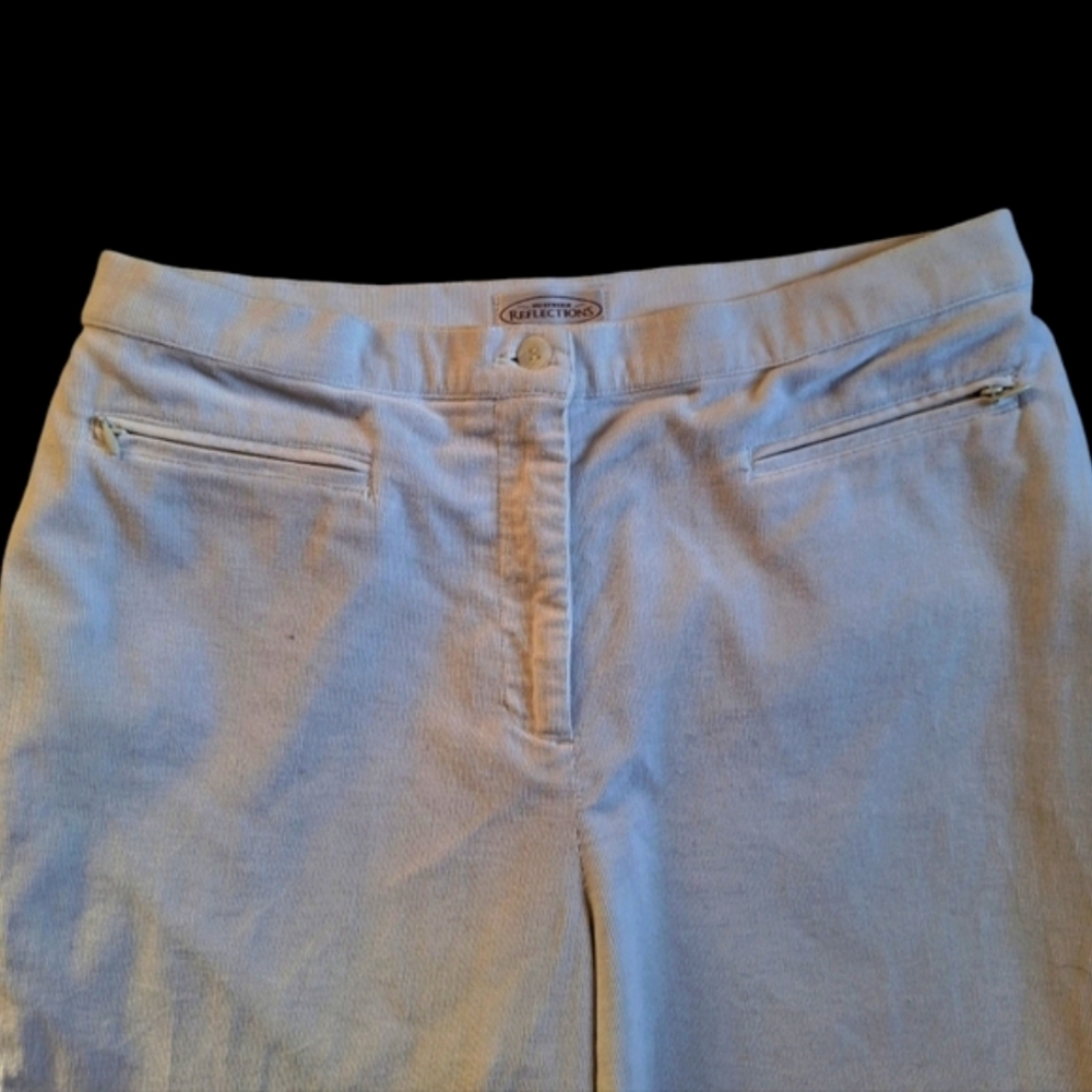 ❤Northern Reflections High-Waist Women's Size: 12 White Corduroy Pants Cotton